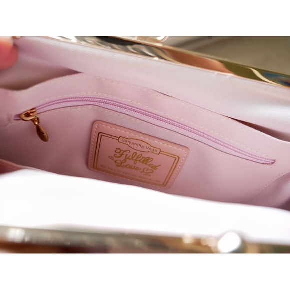 Pink Samantha Vega Ribbon Cross Body Bag - Picture 2 of 2